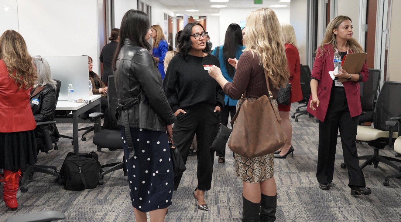 Boss Ladies attendees at networking reception